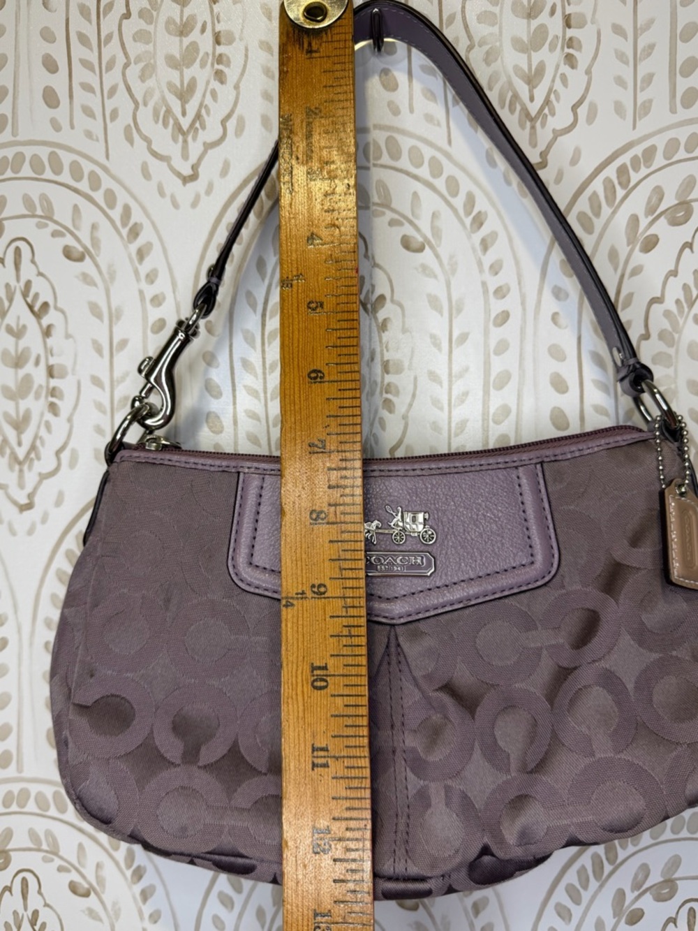 Coach Dark Purple/Lavender Small Shoulder Purse - Picture 14 of 14